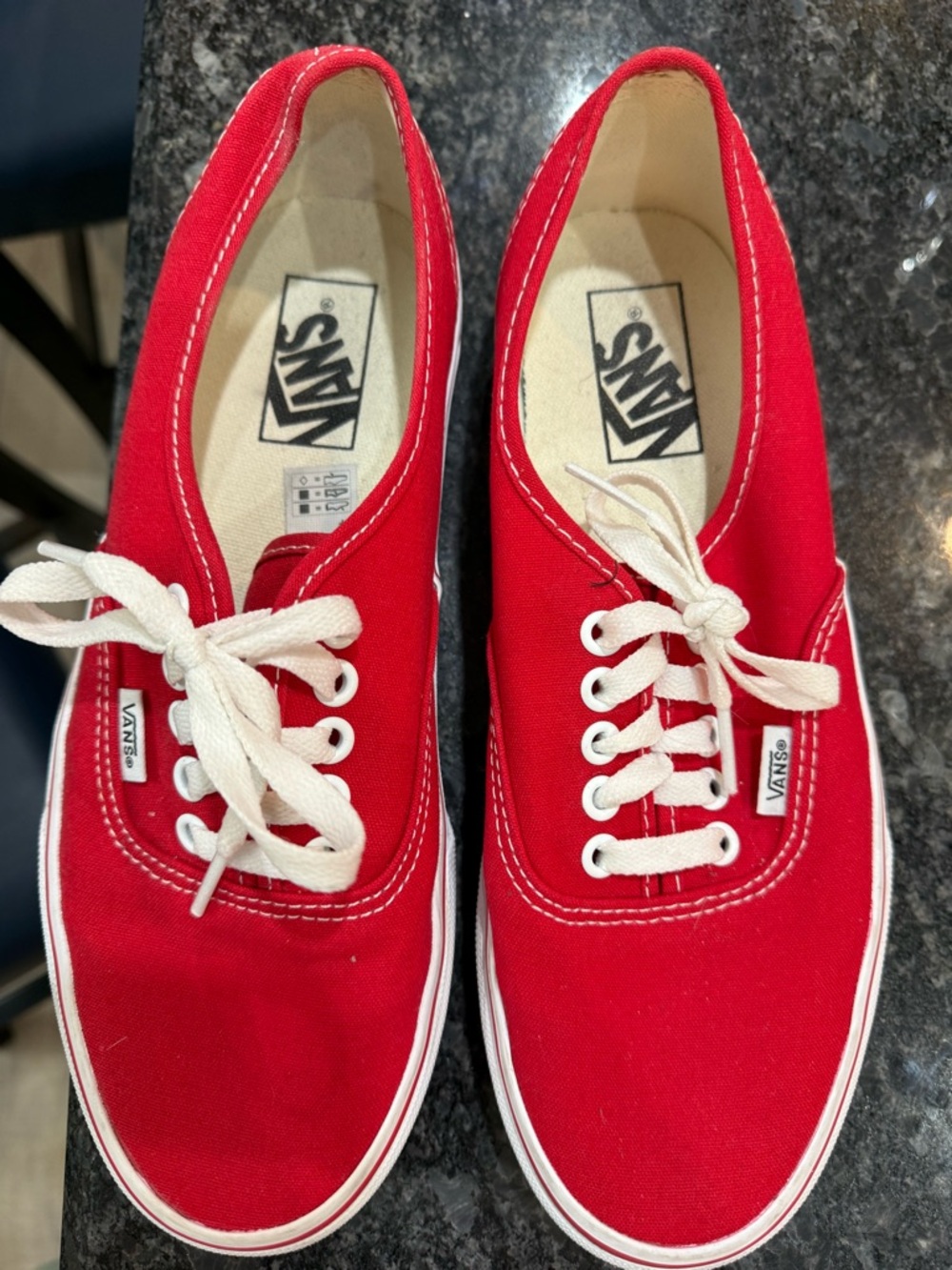 Vans Classic Low-Top Canvas Sneakers in Red with White Accents